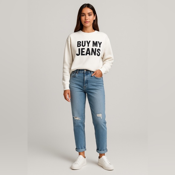 Universal Thread Light Wash Boyfriend Jeans With Cuff - NWT - 17R (Fits 14/16) - Picture 3 of 11